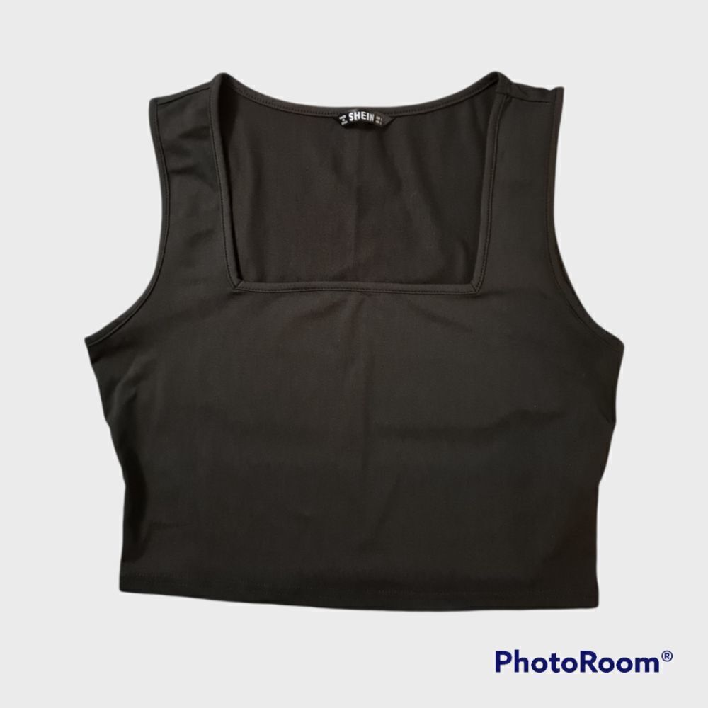 SHEIN Cropped Top Black Large
